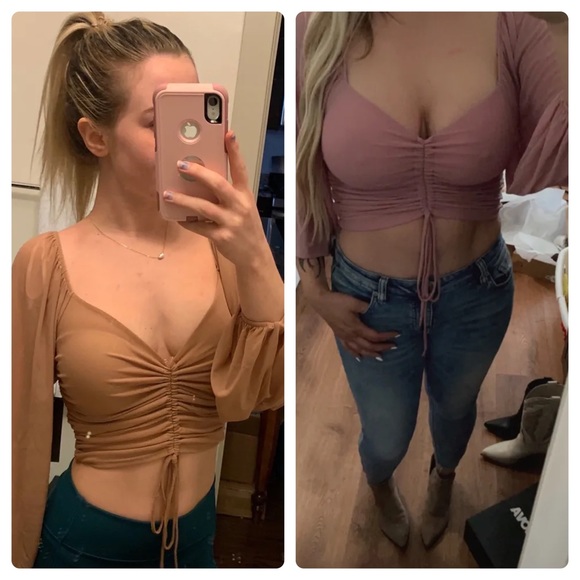 Lulus completely charmed long sleeve crop NWT - Picture 2 of 8